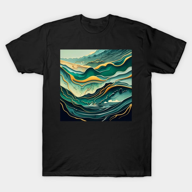 Abstract fluid art T-Shirt by IOANNISSKEVAS